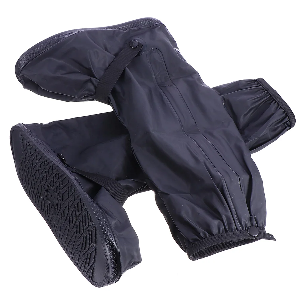 

Water Proof Shoe Cover Rain Boot Overshoes PVC Outdoor Walking Protector Black High Cylinder XL Size Anti Skid Wear Resistant