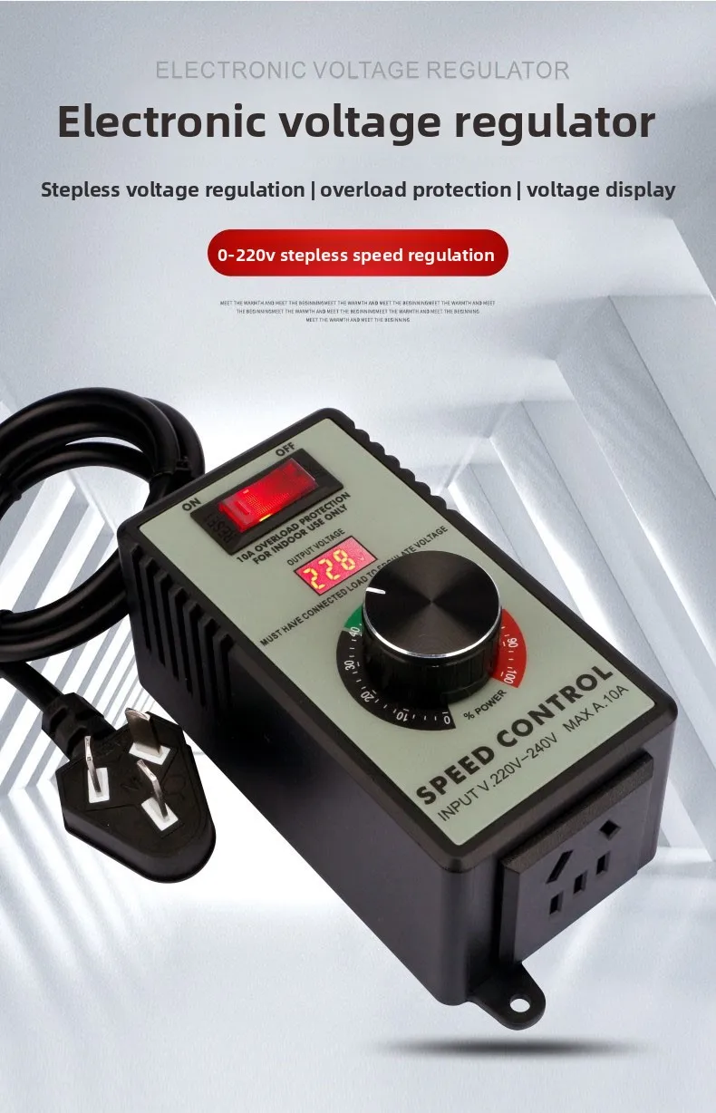 220V 110V Angle Grinder Governor, Speed Controller, Hand Drill Polishing Machine Fan Continuously Variable Speed Control Switch