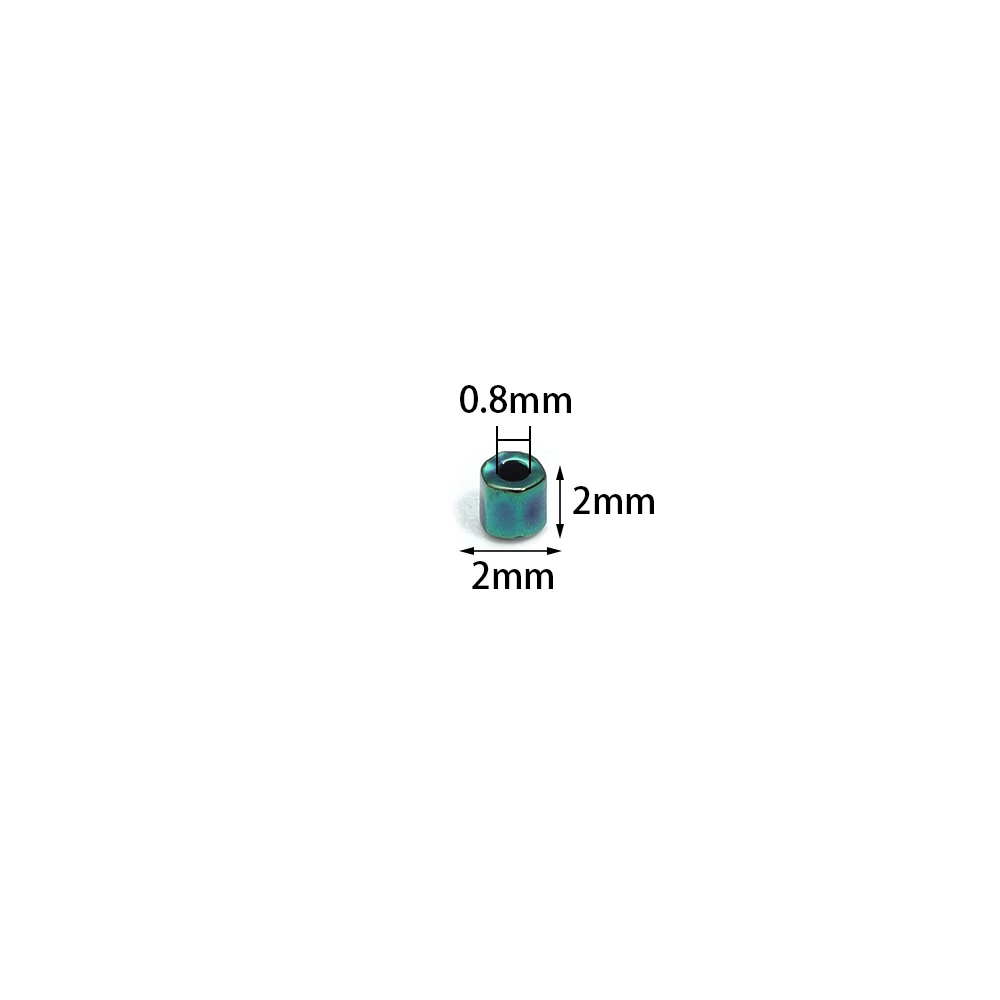 2mm Tsjechische Glas Rocailles Transparante Kleurrijke Buisvormige Losse Rijst Kralen DIY Craft Armbanden Oorbellen Sieraden Cadeau Accessoires