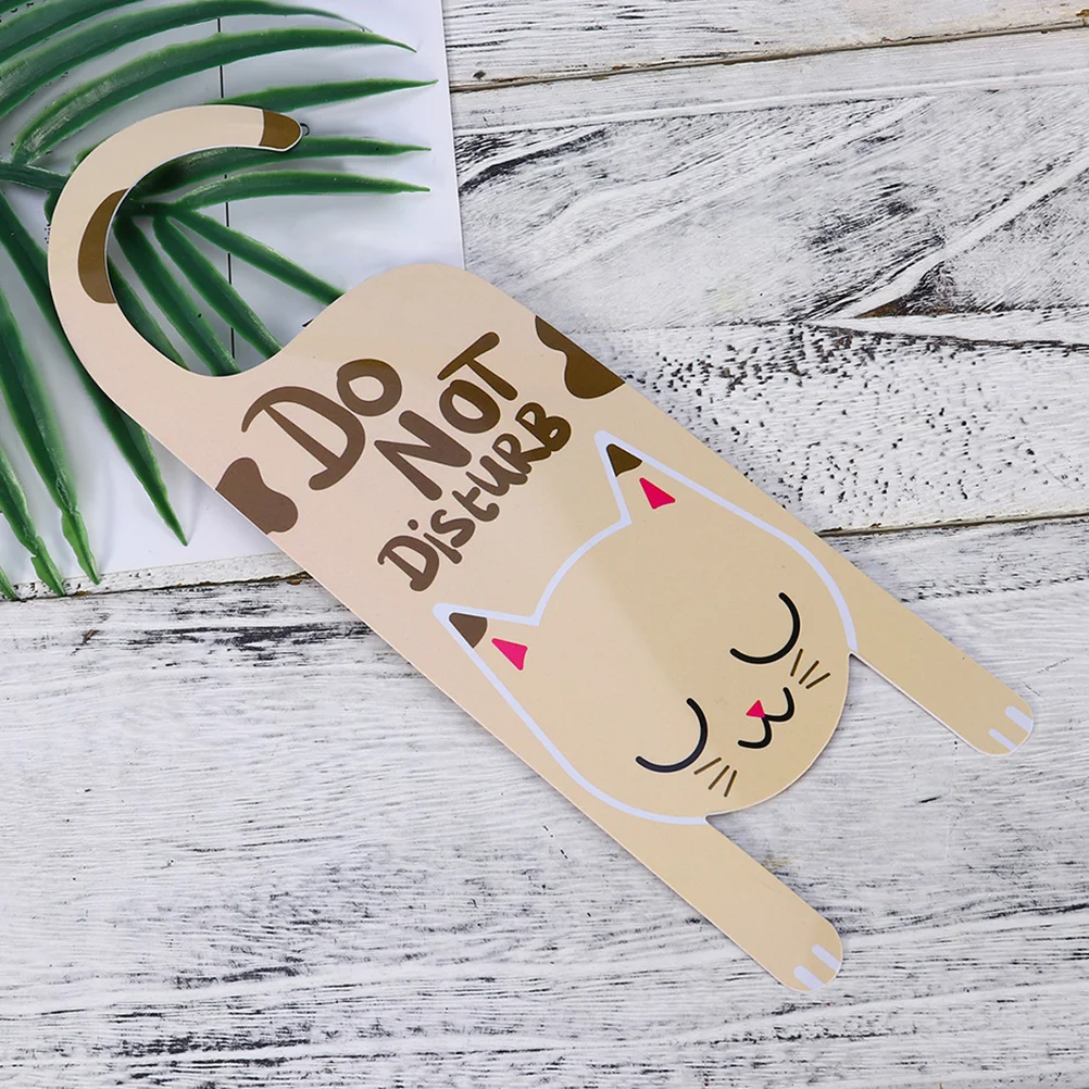 Do Not Disturb Door Hanger Sign Cat Design Double Sided Welcome Please Knock Sign Please Hangers Office Home Clinic