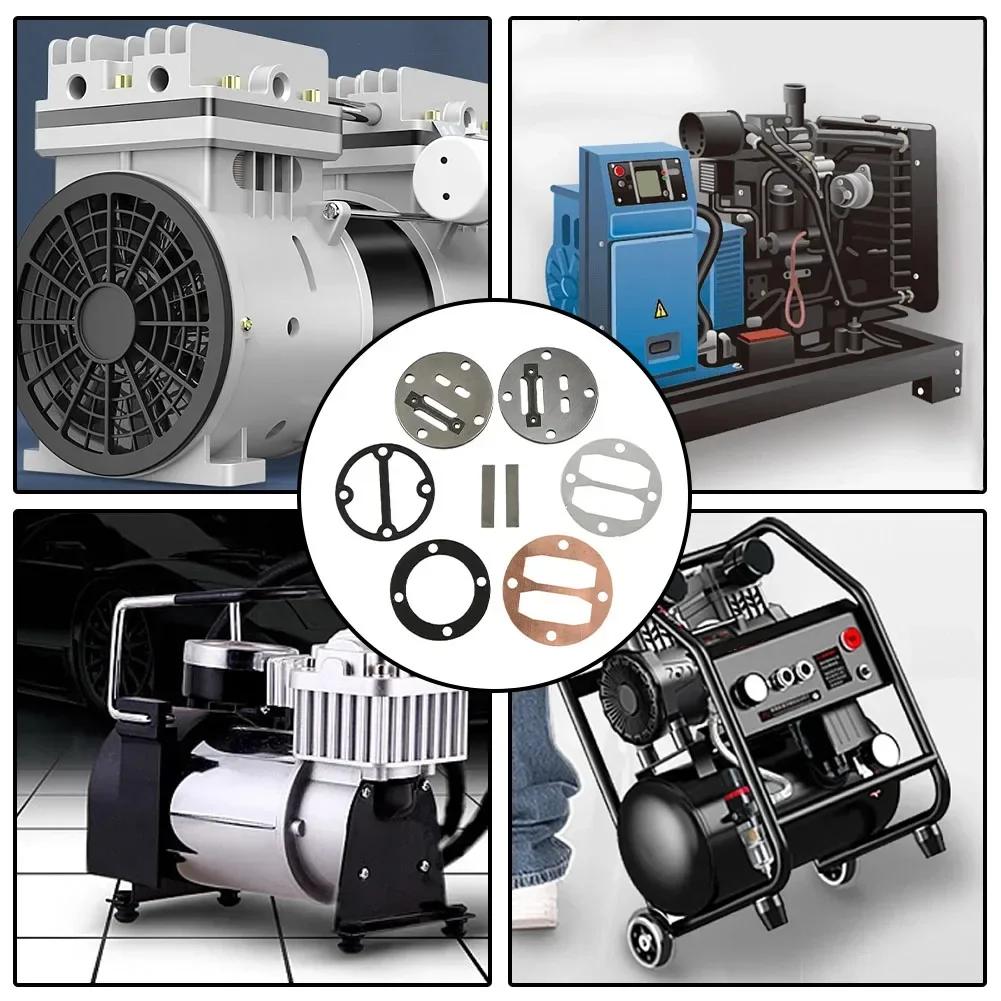 1 Set Valve Plate Piston Oil Free Air Compressor Cylinder Head Gasket Hole To Hole 42mm Air Pump Fitting Hardware Pneumatic Part