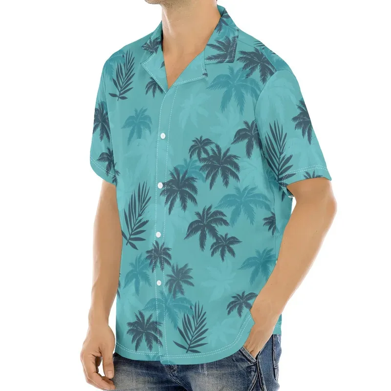 أزياء فايس سيتي تومي التأثيرية تي شيرت أزرق على طراز هاواي قميص لعبة GTA زي حفلات الهالوين كرنفال للرجال