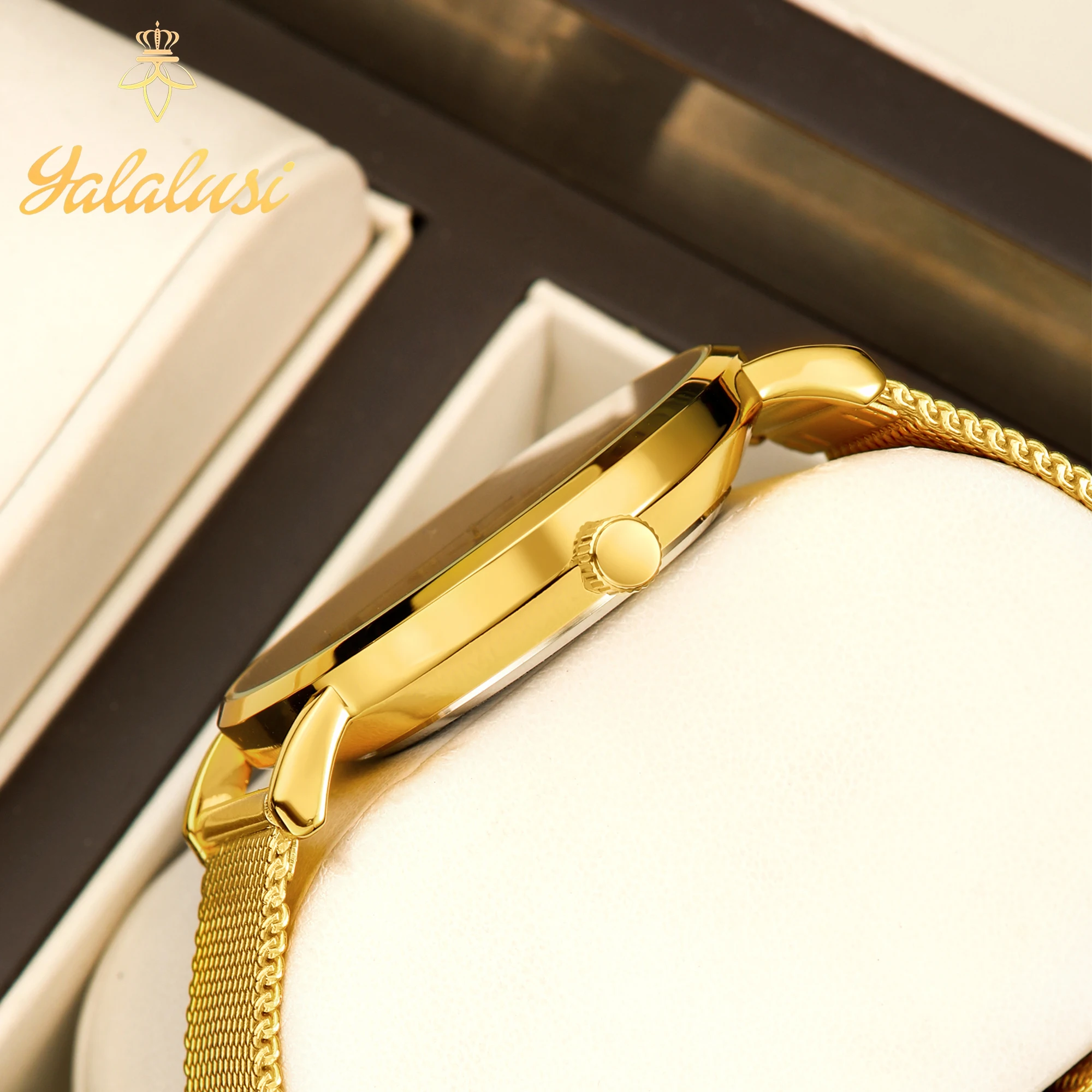 ساعة كوارتز رجالية كاجوال من YaLaLuSi بتصميم بسيط من الفولاذ المقاوم للصدأ تتضمن صندوق ساعة وتغليف هدية للرجال #2