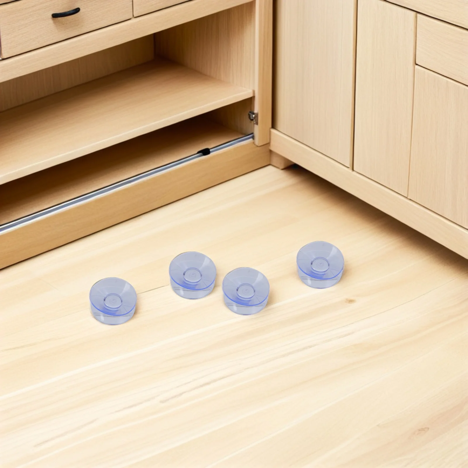 20 قطعة طاولة شاي وسادة مضادة للانزلاق 1.4X1.4 بوصة شفافة مزدوجة الوجهين شفط الكؤوس لطاولة زجاجية عدم الانزلاق الوفير استبدال #4