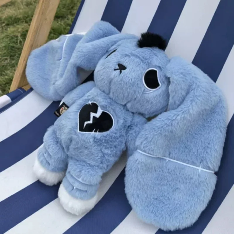Plushie Dreadfuls Depressed Soft Fluffy Plush Rabbit Blue Broken Heart Stress Relief Anxiety Comfort Companion For Adult Gifts