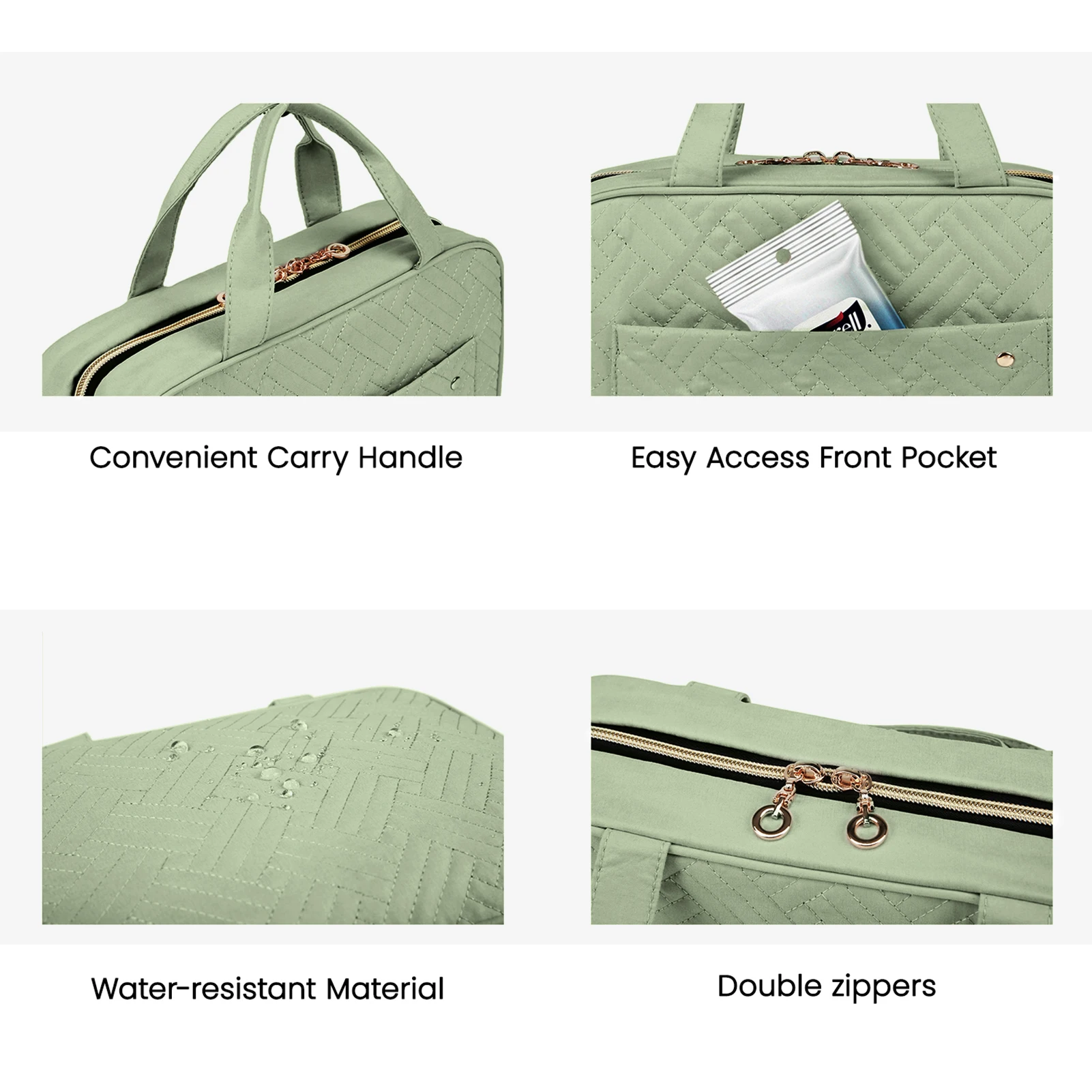 BAGSMART Large Toiletry Bag Travel Bag with Hanging Hook Water-resistant Makeup Cosmetic Bag Travel Organizer for Toiletries