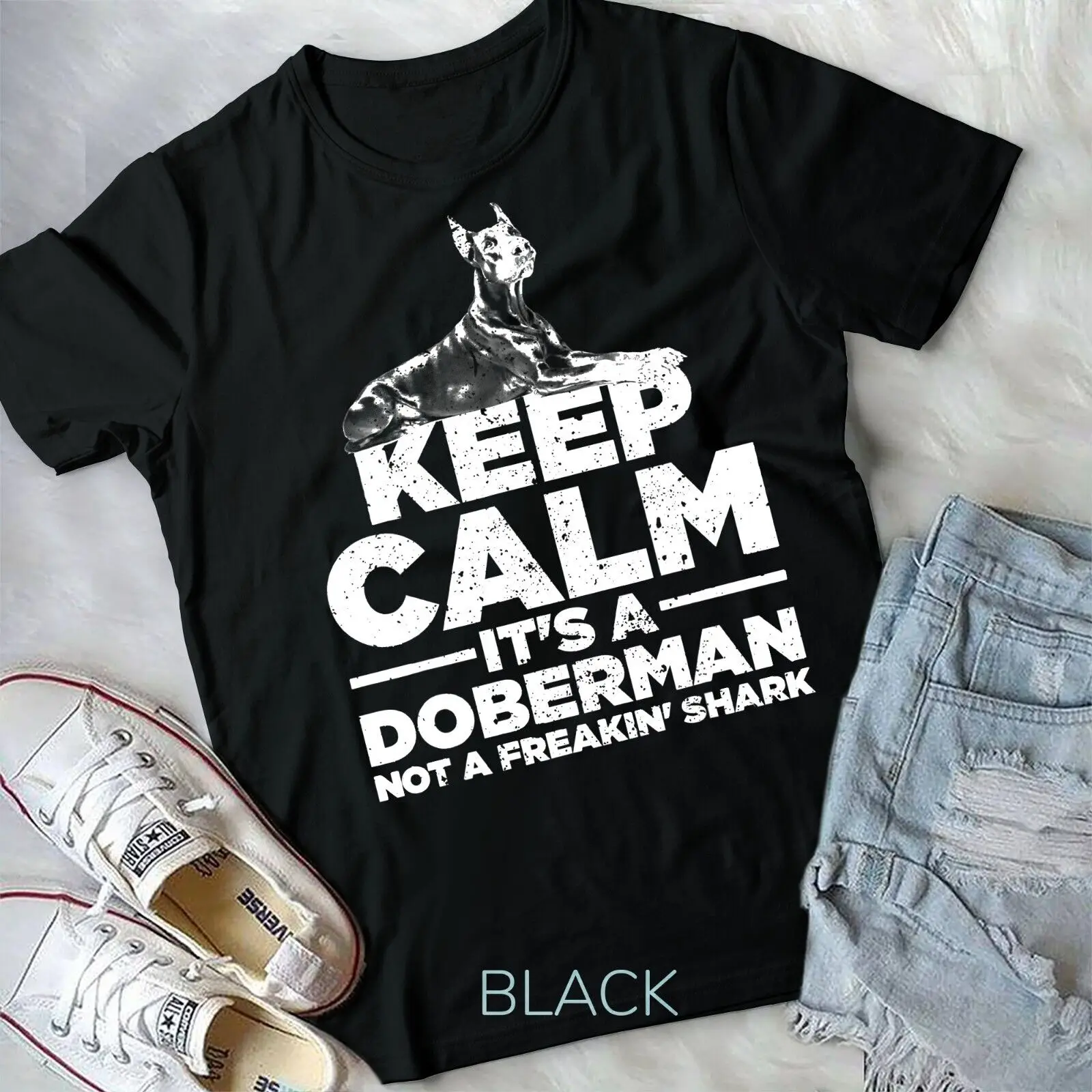 

Funny Doberman Art For Men Women Kids Doberman Pinscher Dog Unisex T-shirt