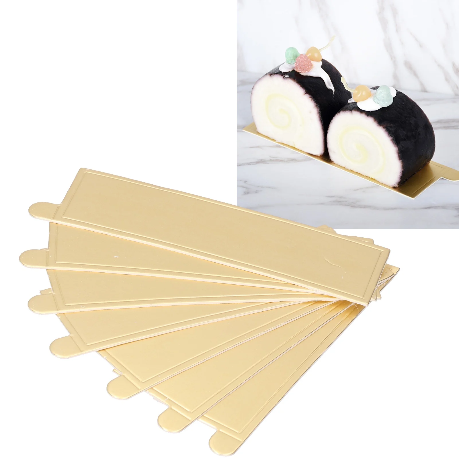 

100PCS Rectangle Mousse Cake Boards Thickened Grease-Proof Cupcake Base Dessert Display Tray for Baking Party Commercial Use