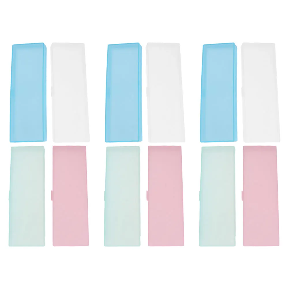 

12pcs Pencil Boxes Portable Pencil Carrying Box Lightweight Pen Containers Durable Student Supplies Storage Cases