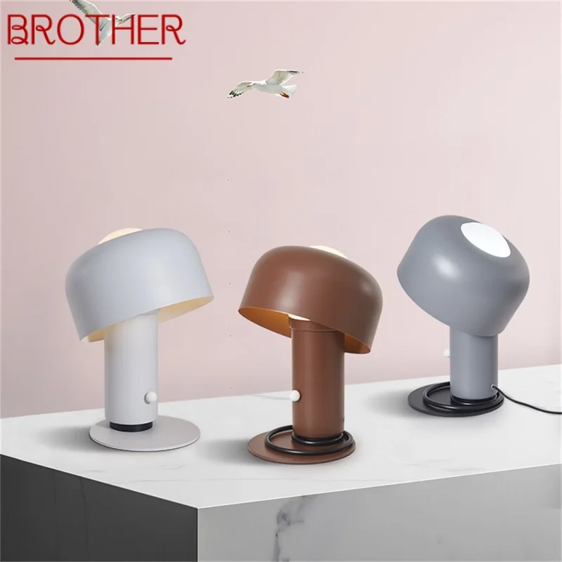 

BROTHER Nordic Table Lamp Modern Creative Design Simple LED Decor Bedroom Study Desk Light