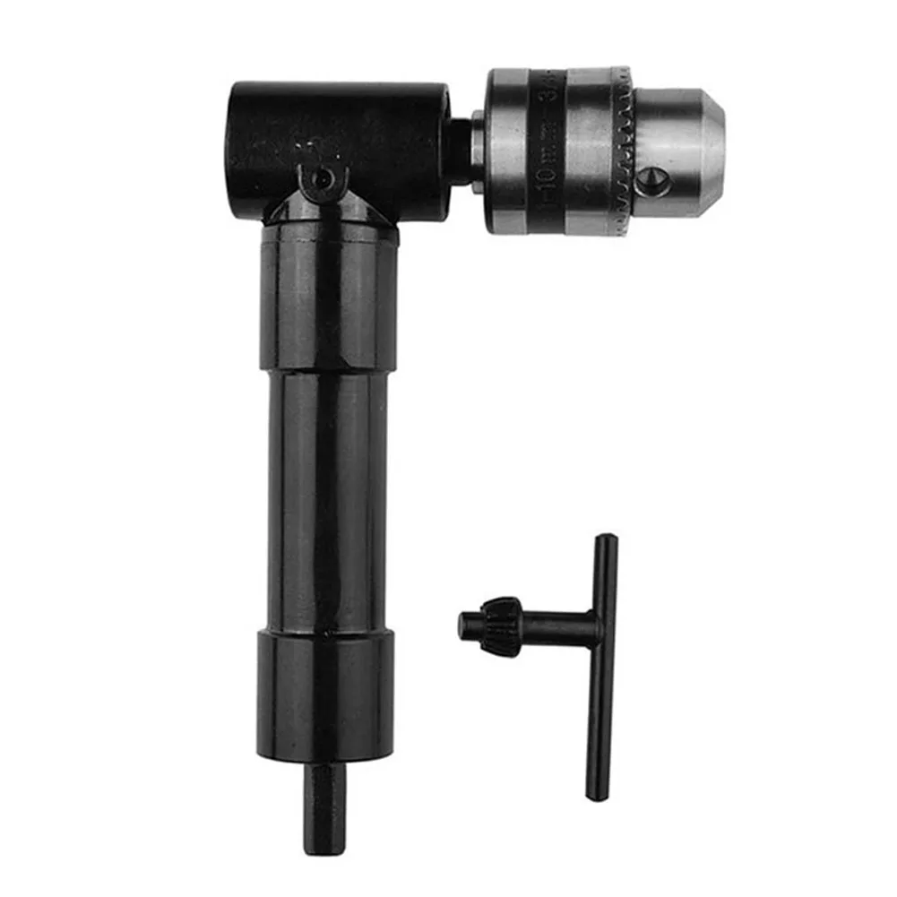 90 Degree Electric Drill Right Angle Adapter Drill Three Jaw Chuck Conversion Head Chuck Adapter Narrow Space Drilling Tool