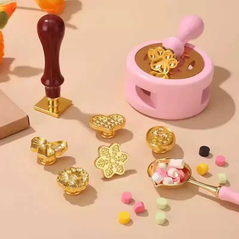Cabezal de sello de cera Kawaii, herramientas de impresión de sellado de cera en relieve 3D de Metal, álbum de recortes DIY, fabricación de tarjetas