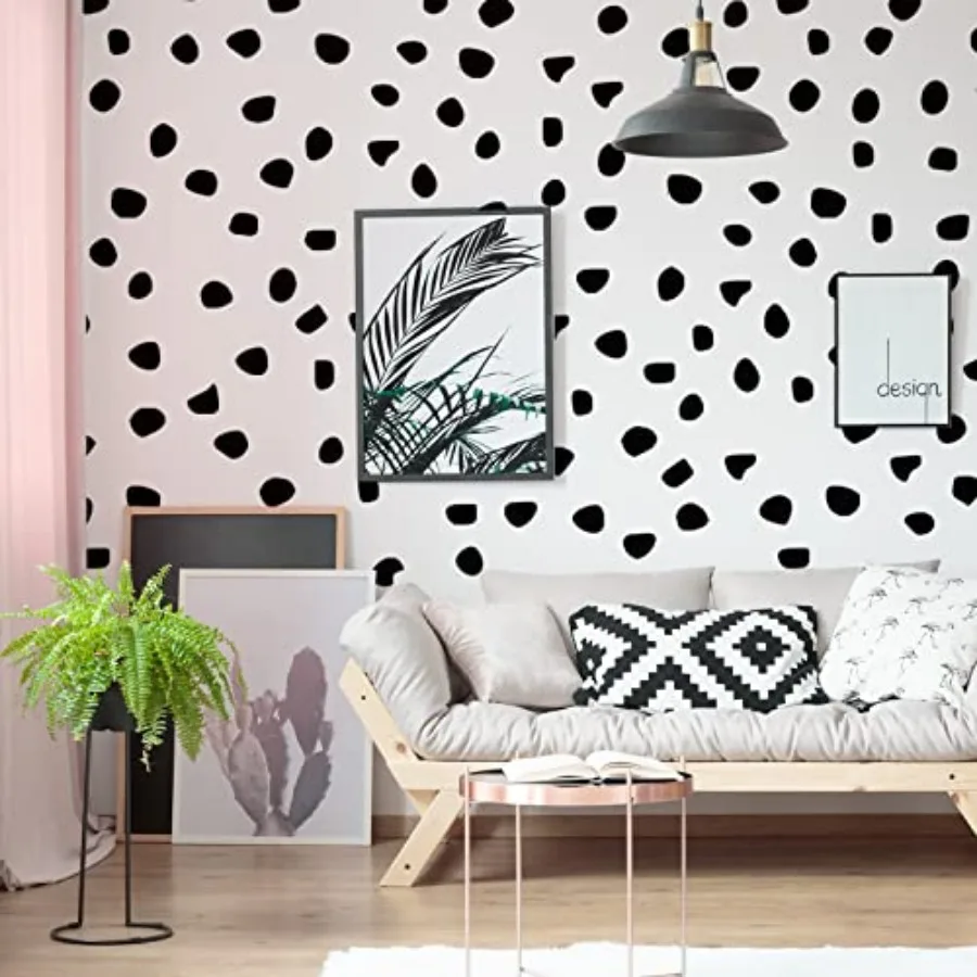 

500 Pieces Irregular Polka Dots Boho Headboard Sticker Vinyl Nursery Wall Decals Wall Decor Peel and Stick Dot Wallpaper Sticke