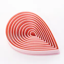 10pcs Pink Water Drop Shape Petal Cookie Cutters For Kitchen Cookie Tools Baking Cake Mold