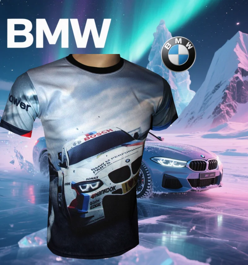 

Лето 2022, брендовая мужская футболка BMW с короткими рукавами для гонок на мотоциклах, новая быстросохнущая удобная дышащая повседневная свободная модная футболка
