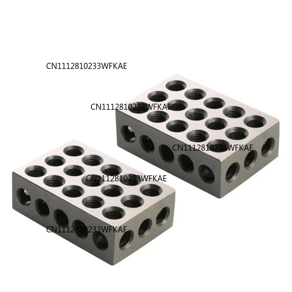2pcs Hardened Steel 1-2-3' Blocks 0.0002' Precision Matched Machinist 123 Milling Tool 23 Holes 25-50-75mm Block Gauge