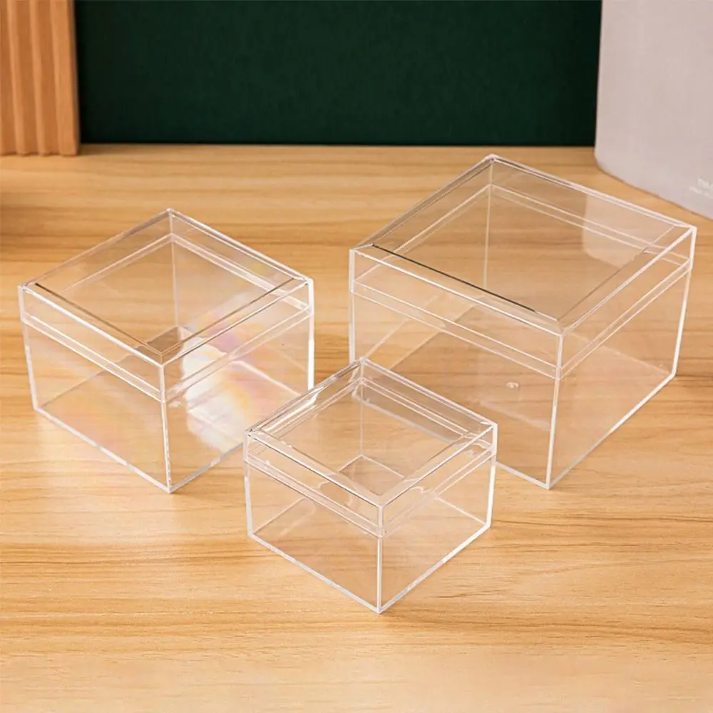 Multi Size Storage Box Square Acrylic Acrylic Jewelry Cosmetics Heaven and Earth Cove Transparent Toy Display Cases Doll