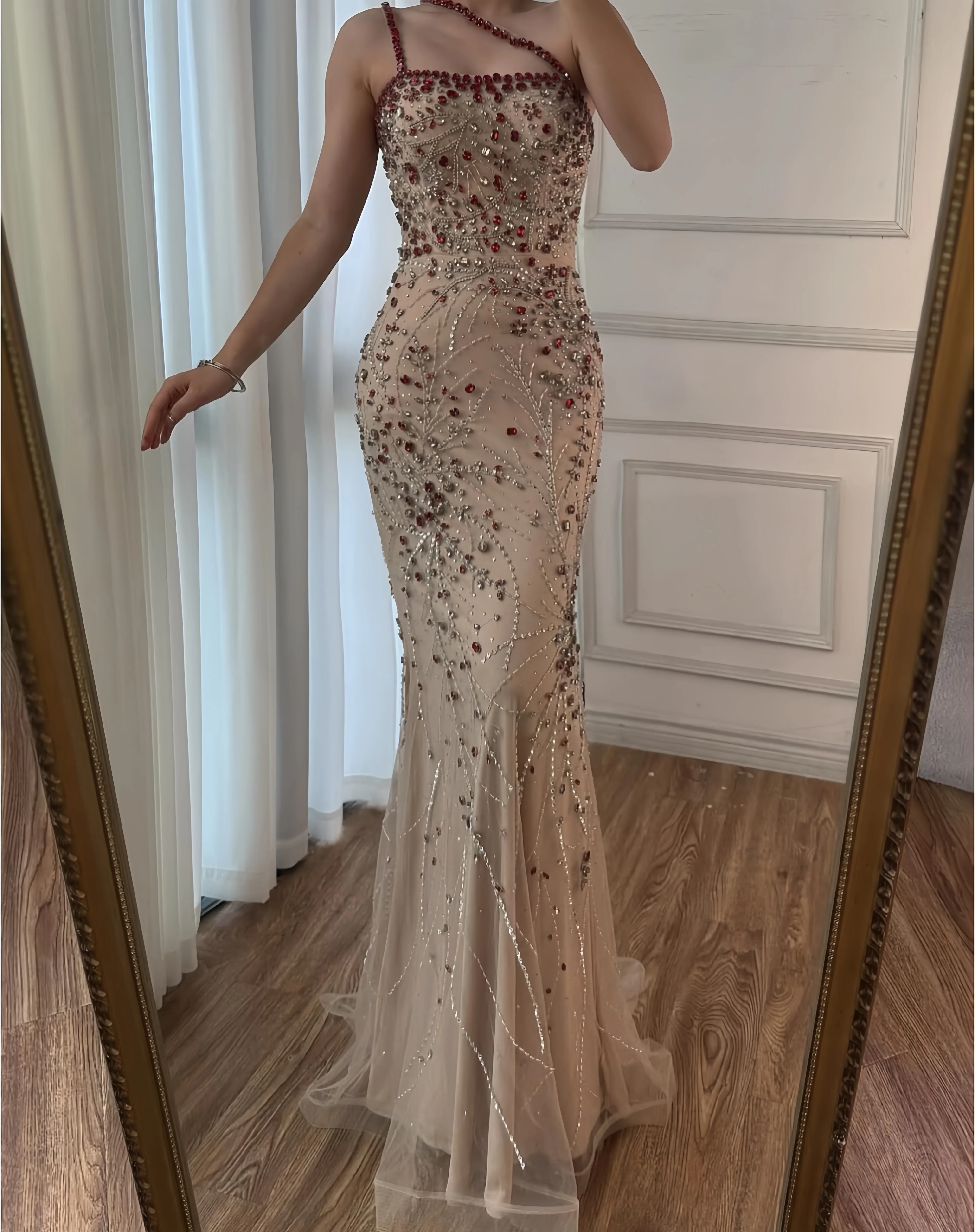 

Customized strapless sleeveless mermaid lace sexy luxury evening dresses dresses for special occasions Dresses gala