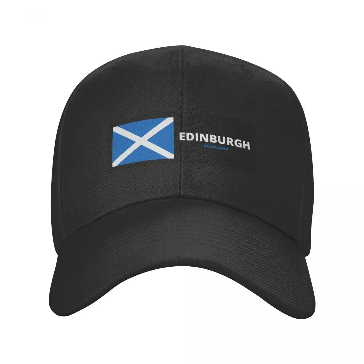 Edinburgh City with Scottish Flag Baseball Cap black Fluffy Hat Thermal Visor Hat Beach Men Hats Women's