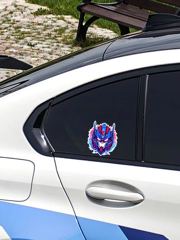 Autocollant créatif personnalisé Transformers Optimus Prime adapté au coffre de voiture, ordinateur portable, décoration de pièce, autocollant en PVC