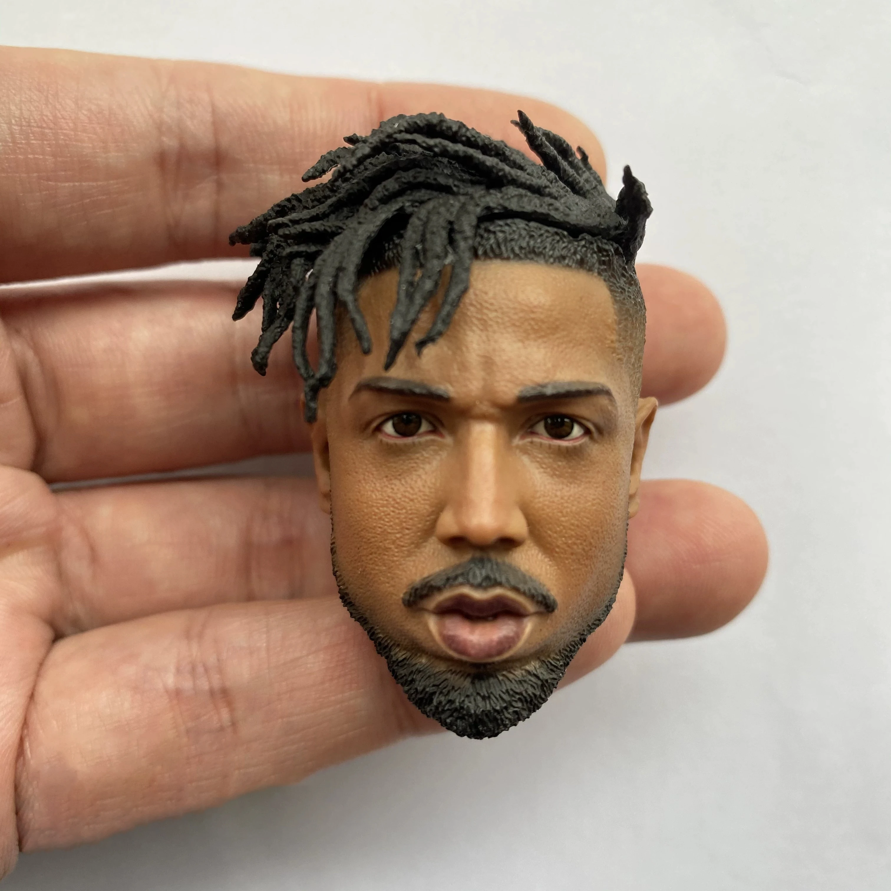 

1/6 Scale Erik Michael Bakari Head Sculpt PVC Male Head Carving Model Fit 12-inch Black Soldier Action Figure Body