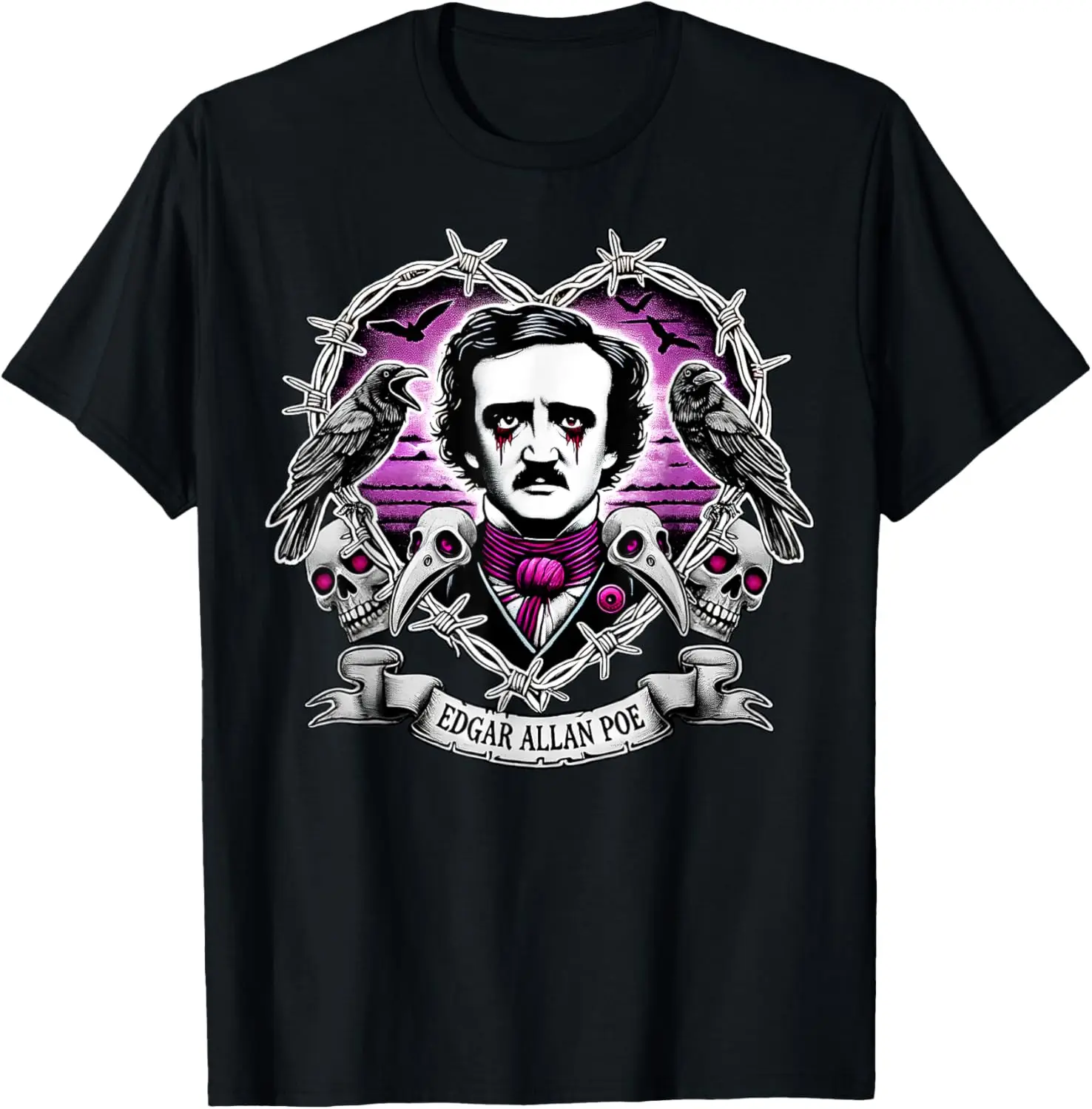 Edgar Allan Poe The Raven Gothic Literature T-Shirt