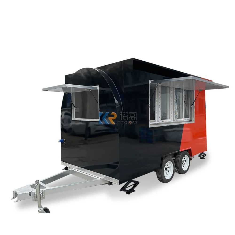 mobile concession food trailer taco box pizza trailer ice cream BBQ food truck trailer with full kitchen equipped