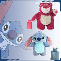 Turo Lilo Stitch Hand Warm Bottle Kawaii Plush Anime Portable Hot Water Bags Water Filling Hand Warmer Soft Christmas Toys Gift