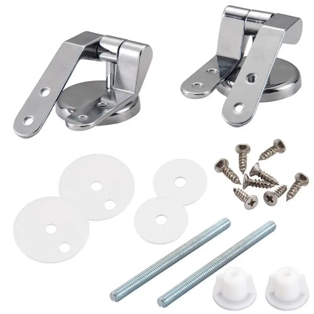 Zinc Alloy Stylish Design Easy Installation Bathroom Durable Convenient Toilet Seat Hinges Reinforced Toilet Seat Accessories