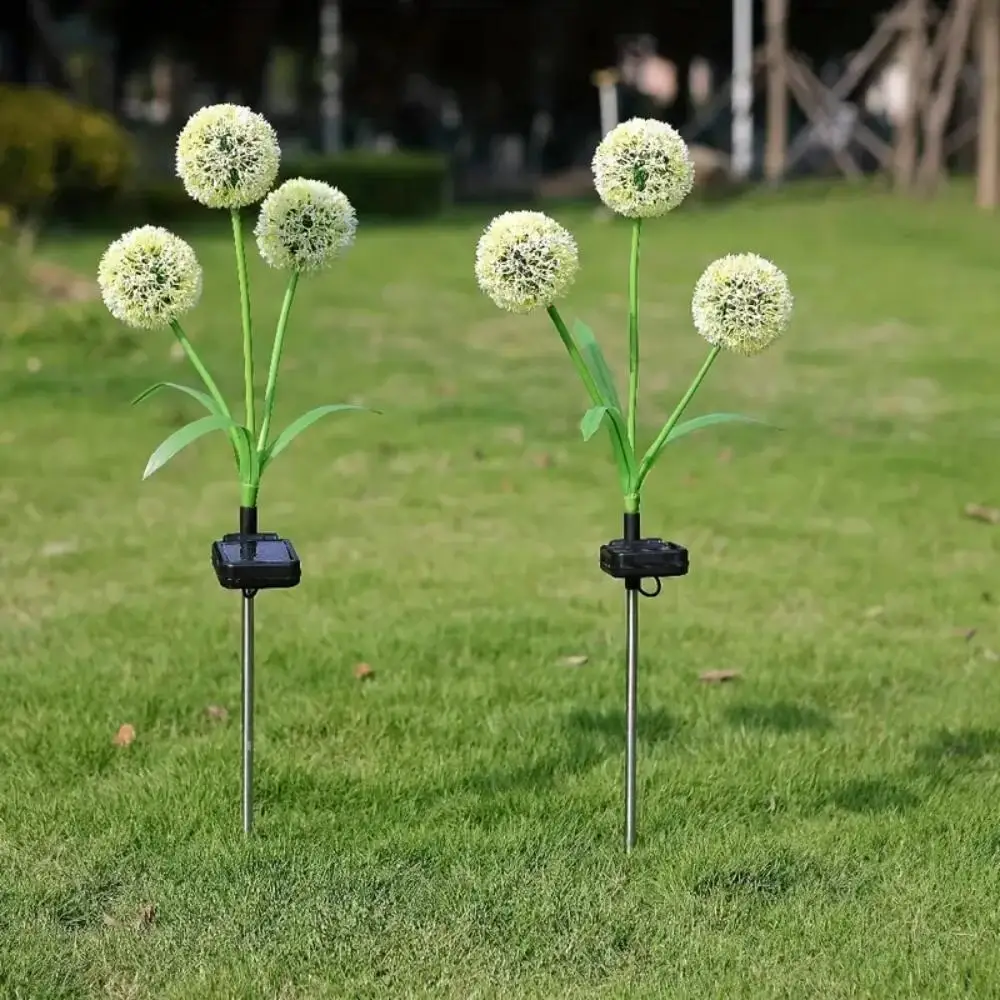 E2 Solar Lamp Outdoor Dandelion Lights Led Color Scallion Ball Lights Lawn Lights For Garden Patio Walkway Lawn Decoration Light