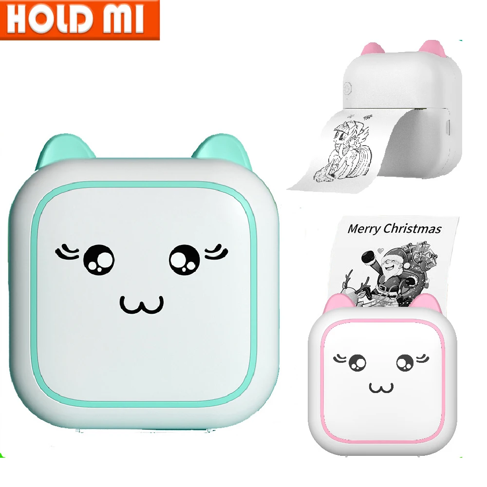 

Мини-принтер, термоклейкая этикетка, наклейка, принтер, Bluetooth, мини-карманный принтер для заметок для дома и офиса, Android IOS