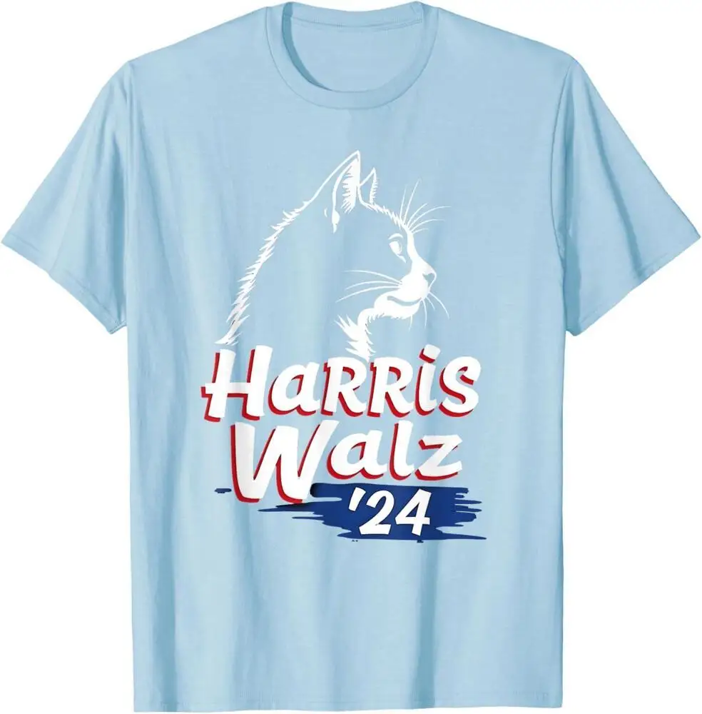 Harris Waltz 2024 Election Funny Cat Kamala Tim Walz T-Shirt