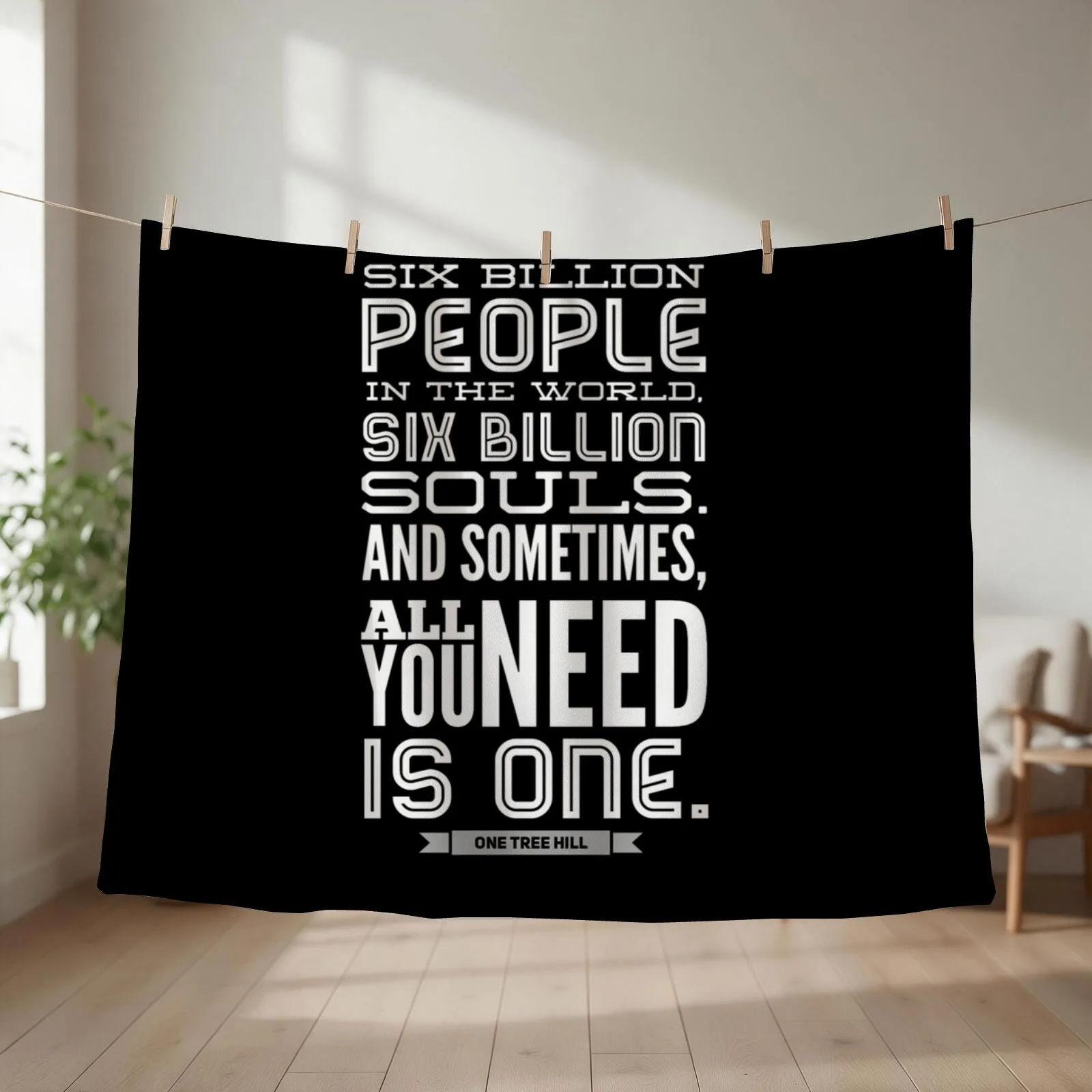One tree hill - six billion Throw Blanket Decorative Beds Large decorative Camping Blankets