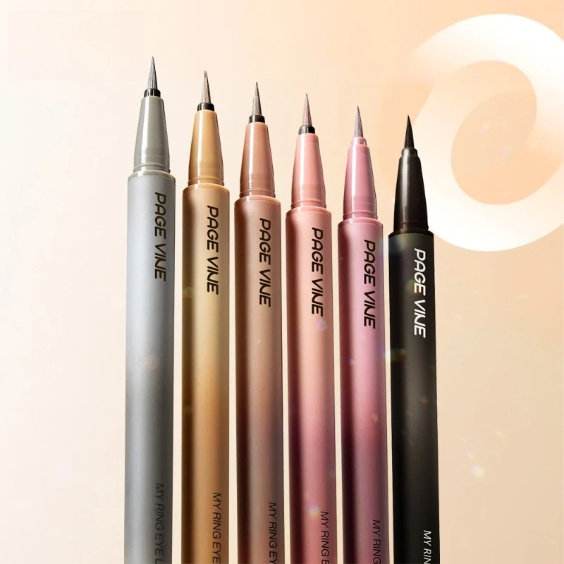 Nuevo Delineador de Ojos PAGE VINE de Colores Finos, Resistente al Agua, al Sudor y a las Manchas, de Larga Duración, con Punta de Pincel Suave
