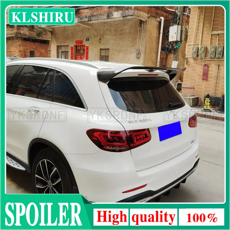 REAL CARBON FIBER REAR WING TRUNK LIP SPOILER FOR Mercedes-Benz GLC Class X253 SUV 200 220 250 260 300 2016-2023