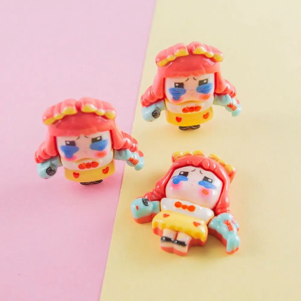 5pcs Personality Cute Girl Accessories Resin Cartoon Anime Cartoon Flatback Material Mini Glossy surface handicraft DIY Material