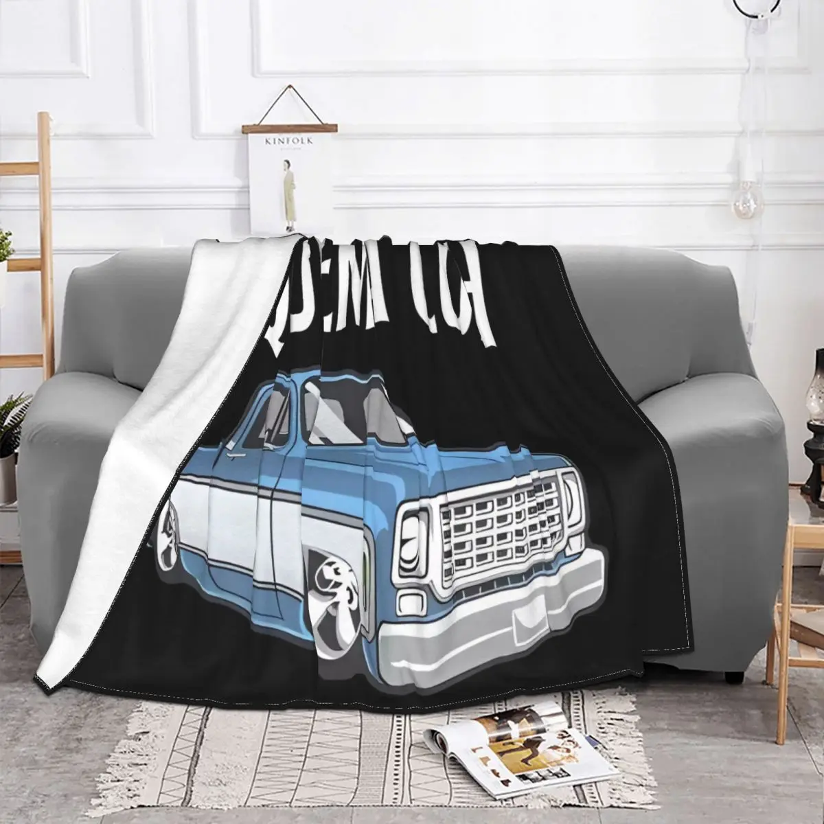 Si Quema Cuh Lowrider Tacuache Truck Anime Bedroom Quilt For Bed Custom Blanket Personalized Throw Blanket