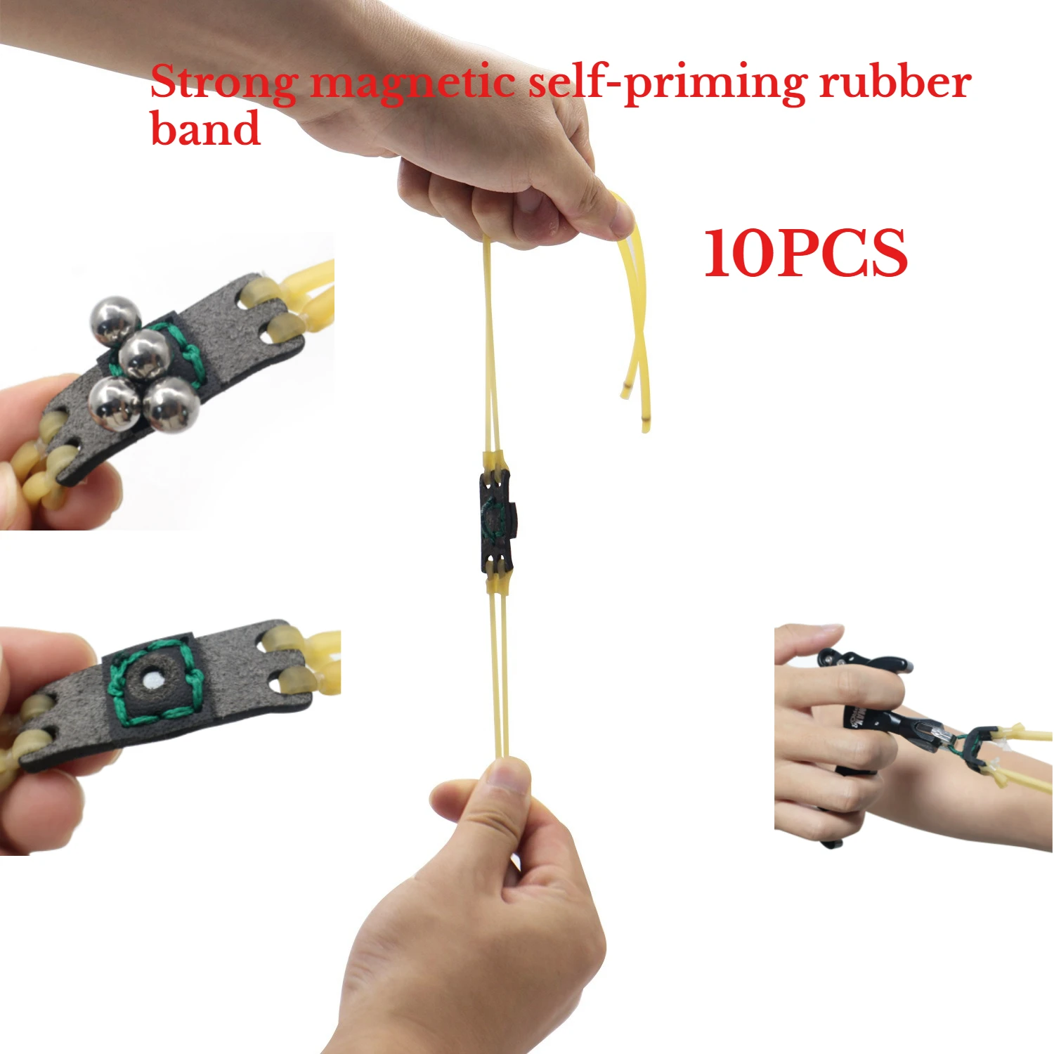 10PCS Strong Magnetic Self-priming Leather Bag with Continuous Development for Outdoor Camping Competitive Hunting Accessories