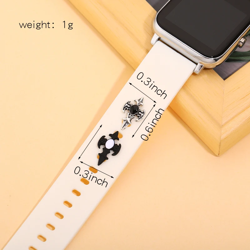 Vintage Punk Metal Charms for Iwatch Silicone Strap Decorative Jewelry Charms Retro Nails Pendent Leg for Apple Watchband