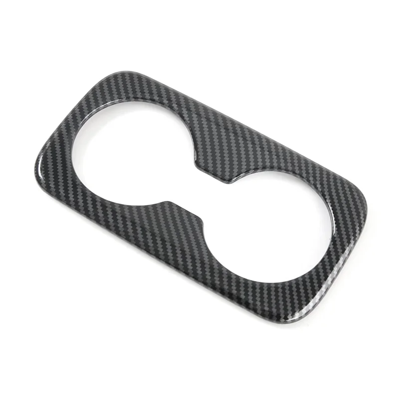 Car Carbon Fiber Rear Seat Water Cup Holder Trim Frame for Hyundai Tucson NX4 2021 2022