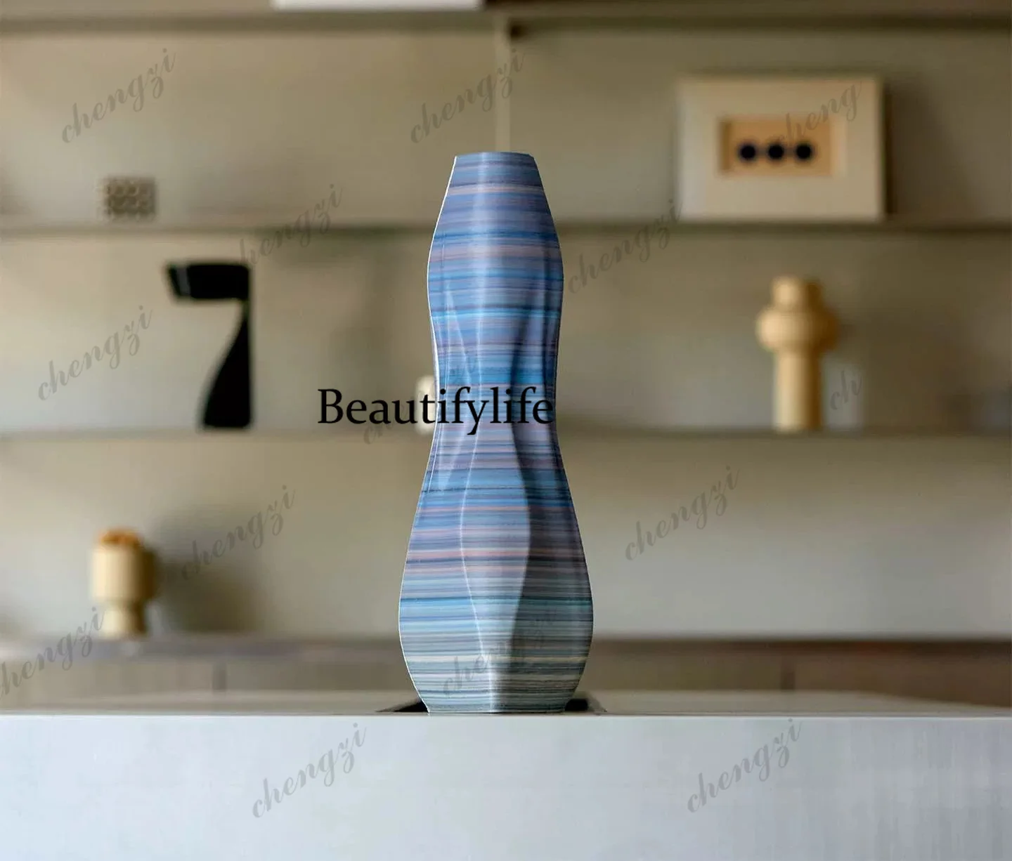 oversized, minimalist floor-to-ceiling vase ornament, water storage 3D printing environmentally friendly gifts