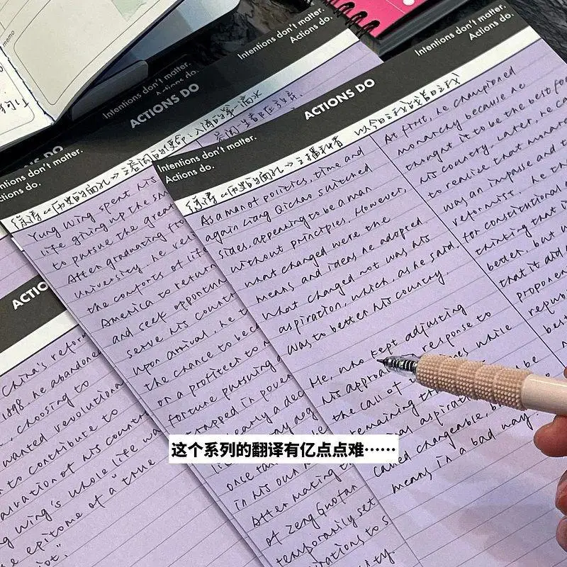 1pcs Korean Style Minimalist B5 Notebook Large Capacity Thick Paper Notepad Multifunctional Diary English Vocabulary Notebook