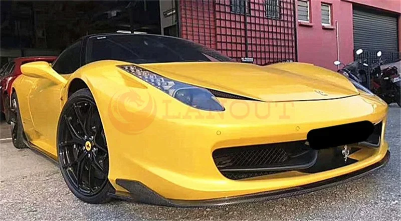 

Carbon Fiber Front Winglet Lip for Ferrari 458 Italia Base Coupe 2-Door 11-14