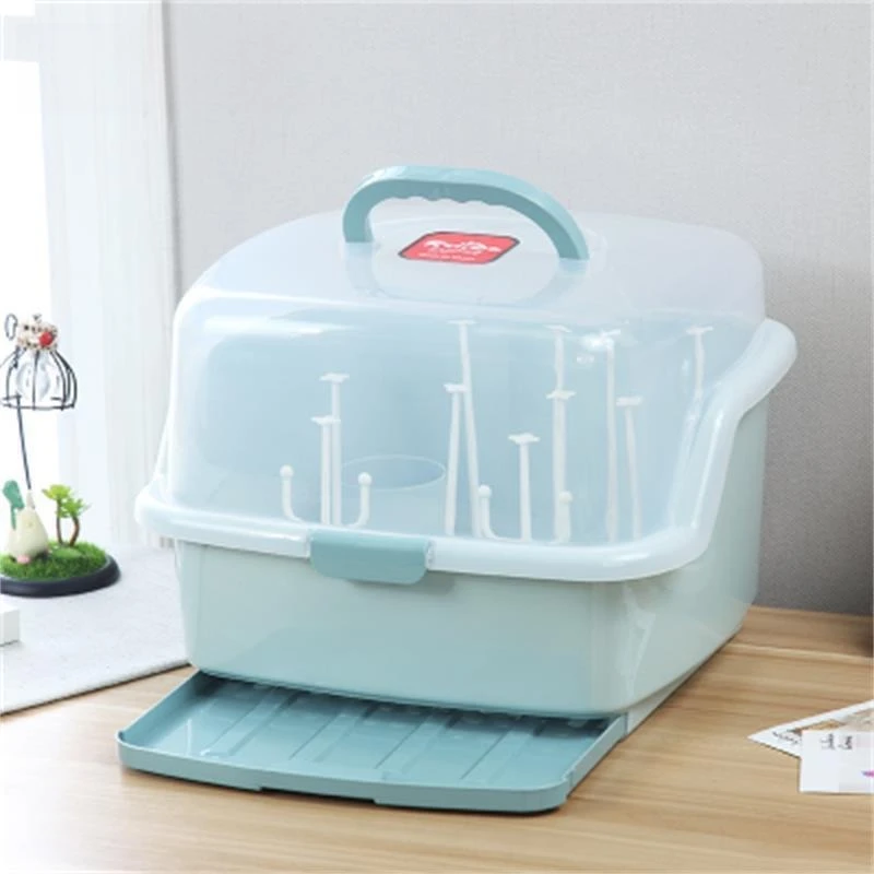 Portable Bottle Dry Rack Baby Bottle Drain Cleaning Dryer Drainer Storage BPA FREE Baby Pacifier Feeding Cup Holder Box