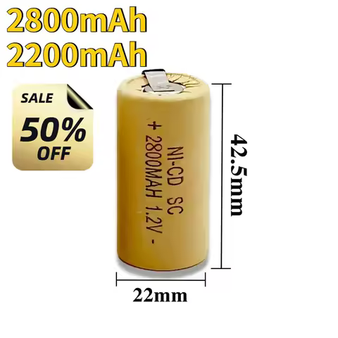 2-20PCS Ni-MH Battery SC 2200mAh Screwdriver Drill SC Battery 1.2V Sub C Ni-CdSC2800 Battery