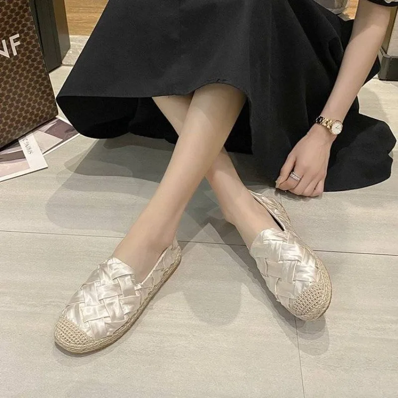 Slip On Off White Ladies Shoes Espadrilles Loafers Vulcanized For Y2k Fashion Women Footwear Urban Stylish And Low Price A