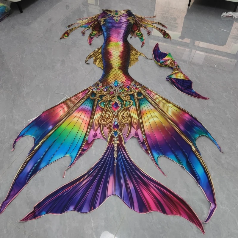 

New Adult Multi-Color Mermaid Tail European And American Underwater Hd Photography Costume