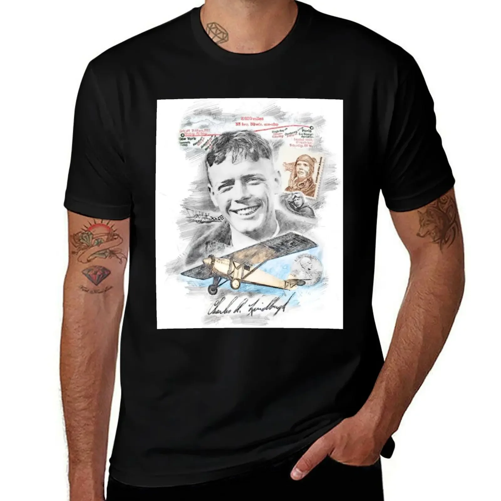 

Charles Lindbergh T-Shirt affliction shirts anime Blouse t shirts for men pack