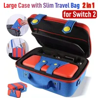 Todo en uno para Switch 2025, 2 estuche de almacenamiento grande, accesorios Mario, bolso de mano de transporte duro para Switch 2, cubierta impermeable de carcasa EVA
