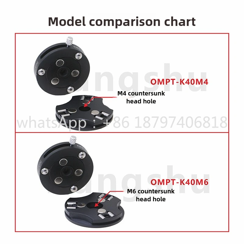 OMPT-K series 40mm round quick release base/M4 countersunk hole/M6 countersunk hole